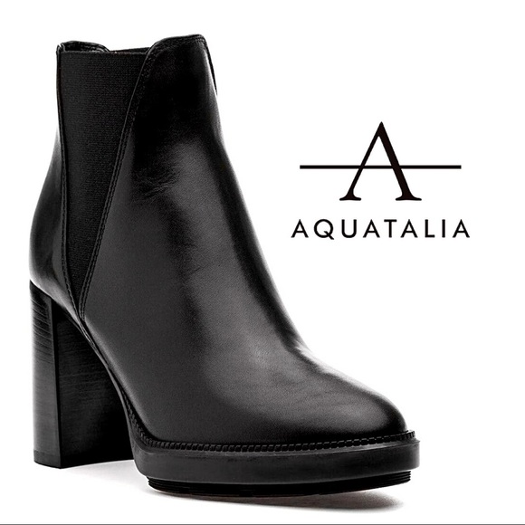 NWT AQUATALIA Ivana Waterproof Calf Leather Bootie - Picture 5 of 16